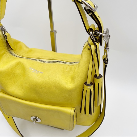 Coach Legacy Courtney Slim Convertible 22831 Yellow Leather Hobo Bag - Picture 5 of 16